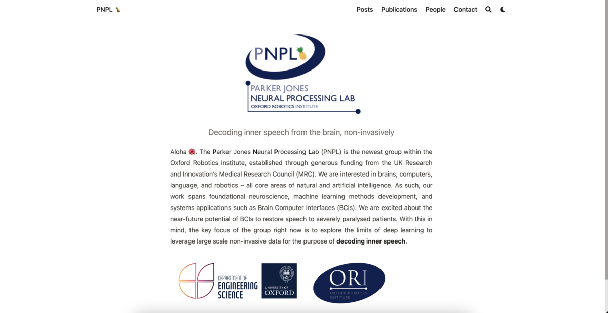 Parker Jones Neural Processing Lab